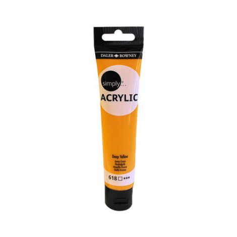 Farba akrylowa Daler-Rowney 75ml, Żółta/Deep Yellow